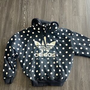Adidas Black Hoodie with White Dots